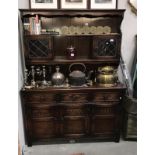 A dark wood dresser