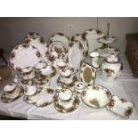 A quantity of Royal Albert Old Country Roses dinner plates & cake stands etc.
