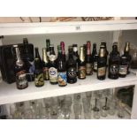 A shelf of bottled ales & beers