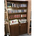 A bookcase with base cabinet