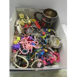 A box of costume jewellery.