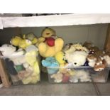 2 boxes of cuddly toys