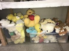 2 boxes of cuddly toys