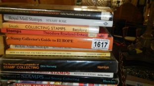 A quantity of stamp collecting reference books.