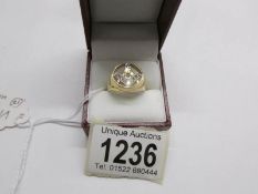 An18ct gold Masonic ring set diamonds, 10g, size Q.