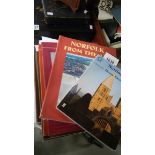 9 books from East Anglian archeology including 'Norfolk From The Air' from Norfolk museums service