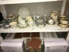A mixed lot of teacups, saucers, plates,