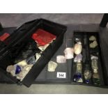 A quantity of rock materials and crystals etc