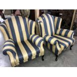 A pair of armchairs