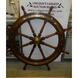 A fine ship's wheel purportedly from S.S. Egypt.