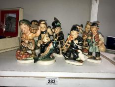 A collection of German figures including Friedel & Goebel etc.