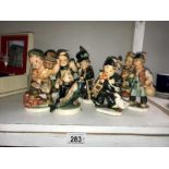 A collection of German figures including Friedel & Goebel etc.