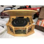 A retro CD record player