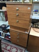A pair of modern 3 drawer chests