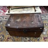 A tin trunk