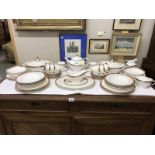 A large quantity of Royal Doulton Sandon tea and dinnerware (approx 64 pieces)