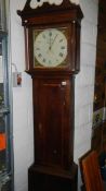 An oak Grandfather clock.