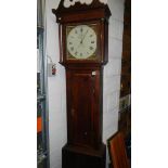 An oak Grandfather clock.