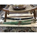 3 Indian swords with sheaths