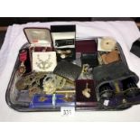 A quantity of miscellaneous items including a ladies Accurist watch, cufflinks etc.