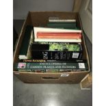 A box of books on gardening
