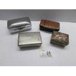 4 assorted snuff/trinket boxes.
