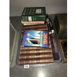 A box of books on history including volumes 1 - 9 Cassell's history of England,