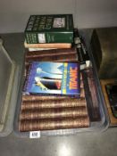 A box of books on history including volumes 1 - 9 Cassell's history of England,