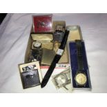 3 old lighters and quantity of old watches