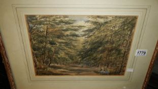 A framed and glazed J Orrock, 19th late 19th century watercolour, signed,