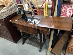 A singer treddle sewing machine