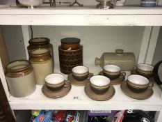 A quantity of Denby tea ware & stoneware jars