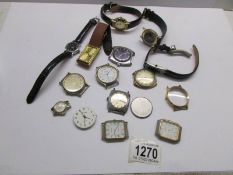 A quantity of watches and watch heads for spare or repair.