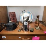 A quantity of miscellaneous including pewter,