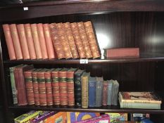 A collection of collectable antiquarian books including Dickens