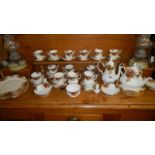Approximately 58 pieces of Royal Albert Old Country Roses tea and dinnerware.