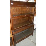 A Globe Wernicke style 3 tier book case made by Gunn.