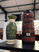 A West German pottery vase and Austrian pottery vase
