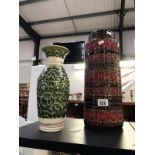 A West German pottery vase and Austrian pottery vase