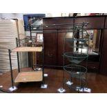 3 wrought iron items including towel rail,