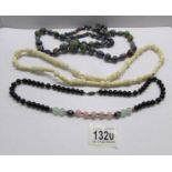 A Murano glass millifiori bead necklace,