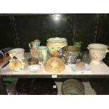 A small collection of pots & vases etc.