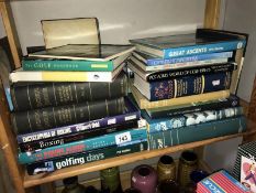 2 boxes of assorted books including cricket, golf, boxing,