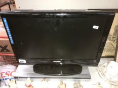 A Sanyo portable TV and Silvercrest DVD player
