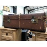 A brown travel case