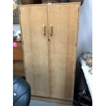 A teak wardrobe