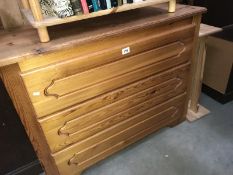 A 3 drawer pine chest