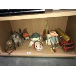 A quantity of old toys including tin plate