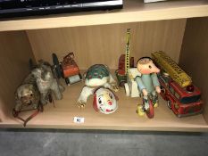 A quantity of old toys including tin plate