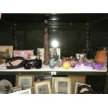 A quantity of miscellaneous including cased sunglasses, glass paperweights, ornaments etc.